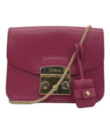 FURLA（フルラ）の古着「メトロポリス チェーンショルダー」｜ショッキングピンク