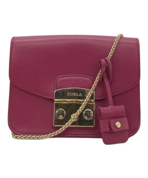 FURLA（フルラ）FURLA (フルラ) メトロポリス チェーンショルダー ショッキングピンクの古着・服飾アイテム