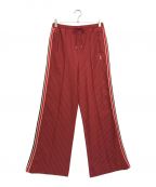 MAISON SPECIALメゾンスペシャル）の古着「Side Line Jersey Straight Pants」｜レッド