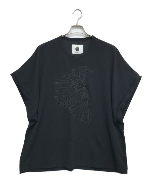 SHAREEF（シャリーフ）SHAREEF (シャリーフ) GEORGETTE JQ BIG DOLMAN-T ブラック サイズ:1の古着・服飾アイテム