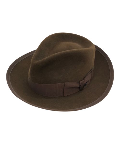 STETSON（ステットソン）STETSON (ステットソン) 中折れハット ブラウン サイズ:58cm / 7 1/4の古着・服飾アイテム