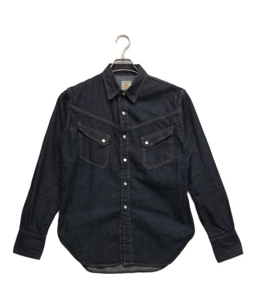 TCB jeans（ティーシービー ジーンズ）TCB JEANS (ティーシービー ジーンズ) デニムウエスタンシャツ インディゴ サイズ:38の古着・服飾アイテム