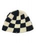 中古・古着 stussy (ステューシー) Checker Knit Bucket Hat ブラック：8000円