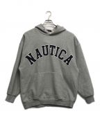 NAUTICAノーティカ）の古着「Arch Logo Sweat Hoodie」｜グレー