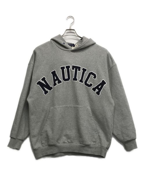 NAUTICA（ノーティカ）NAUTICA (ノーティカ) Arch Logo Sweat Hoodie グレー サイズ:Lの古着・服飾アイテム