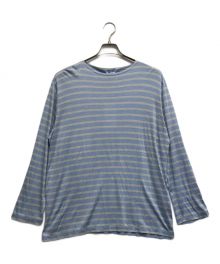 MAATEE&SONS（マーティーアンドサンズ）の古着「SILK BOAT LONG SLEEVE」｜ブルー