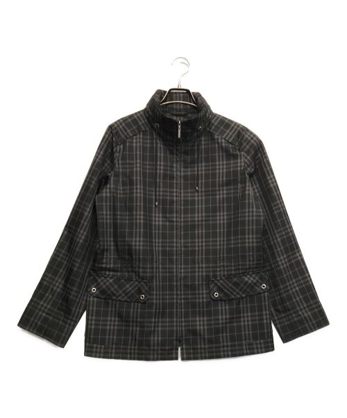 BURBERRY LONDON（バーバリーロンドン）BURBERRY LONDON (バーバリーロンドン) チェック柄ジップアップジャケット ブラック サイズ:11の古着・服飾アイテム