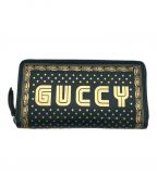 GUCCIグッチ）の古着「セガスター GUCCY プリント ラウンドファスナー」｜グリーン