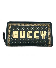 GUCCI（グッチ）の古着「セガスター GUCCY プリント ラウンドファスナー」｜グリーン