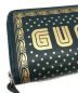 中古・古着 GUCCI (グッチ) セガスター GUCCY プリント ラウンドファスナー グリーン：22000円