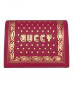 GUCCIグッチ）の古着「GUCCY プリント コンパクトウォレット」｜ピンク