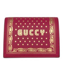 GUCCI（グッチ）の古着「GUCCY プリント コンパクトウォレット」｜ピンク