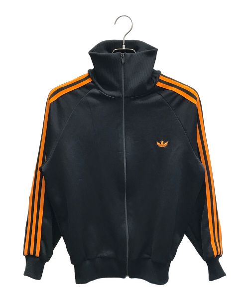 adidas（アディダス）adidas (アディダス) 70's～80's トラックジャケット ブラック×オレンジ サイズ:3号の古着・服飾アイテム