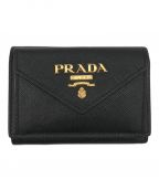 PRADAプラダ）の古着「3つ折り財布」｜ブラック