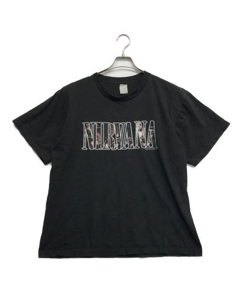 NIRVANA（ニルバーナ）NIRVANA (ニルバーナ) プリントTシャツ ブラック サイズ:印字消えの古着・服飾アイテム