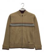 BURBERRY BLACK LABELバーバリーブラックレーベル）の古着「ジップニット」｜ベージュ