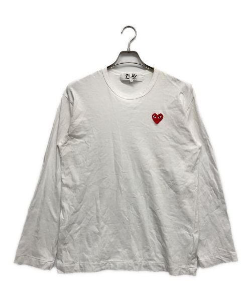 PLAY COMME des GARCONS（プレイ コムデギャルソン）PLAY COMME des GARCONS (プレイ コムデギャルソン) ロングスリーブカットソー ホワイト サイズ:XLの古着・服飾アイテム