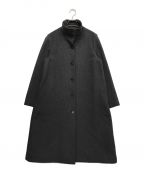 STEVEN ALANスティーブンアラン）の古着「MELTON STAND FALL COLLAR COAT」｜グレー