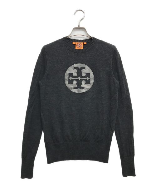 TORY BURCH（トリーバーチ）TORY BURCH (トリーバーチ) フロントロゴニット グレー サイズ:XSの古着・服飾アイテム