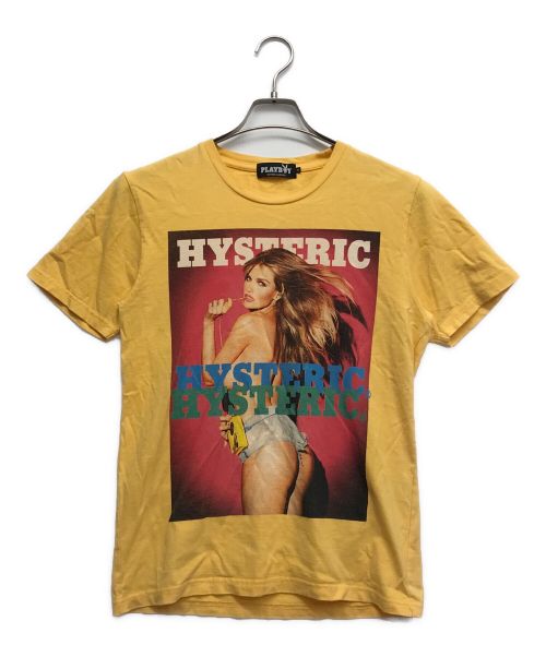 Hysteric Glamour（ヒステリックグラマー）Hysteric Glamour (ヒステリックグラマー) PLAY BOY (プレイボーイ) プリントTシャツ イエロー サイズ:Sの古着・服飾アイテム