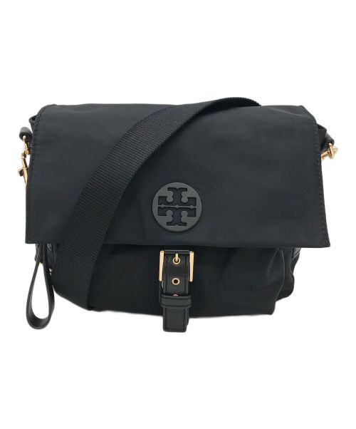 TORY BURCH（トリーバーチ）TORY BURCH (トリーバーチ) ナイロンレザー2WAYショルダーバッグ ブラックの古着・服飾アイテム