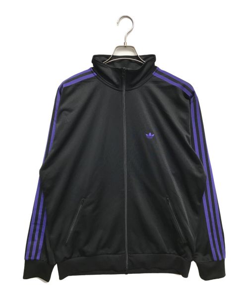 adidas（アディダス）adidas (アディダス) ベッケンバウアー トラックトップ ブラック×パープル サイズ:Mの古着・服飾アイテム