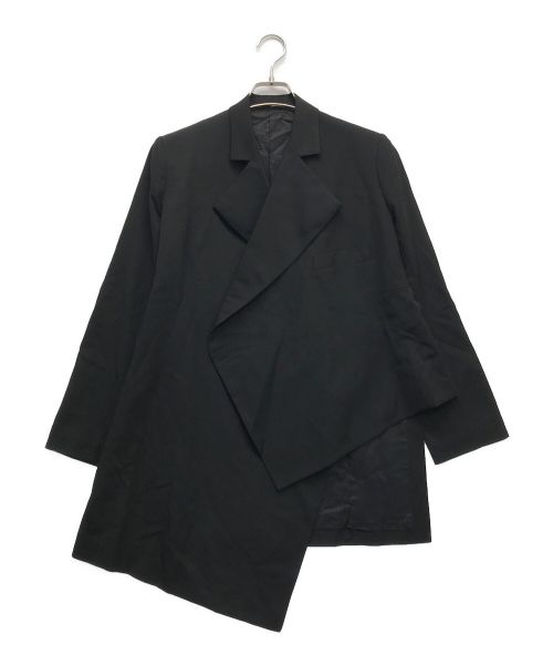 Yohji Yamamoto FEMME（ヨウジヤマモトファム）YOHJI YAMAMOTO FEMME (ヨウジヤマモトファム) 変形アシンメトリーテーラードジャケット ブラック サイズ:1の古着・服飾アイテム