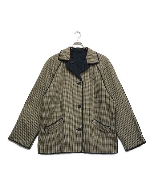 Aquascutum（アクアスキュータム）Aquascutum (アクアスキュータム) リバーシブルジャケット ブラウン サイズ:記載無の古着・服飾アイテム