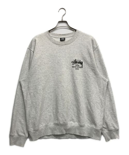 stussy（ステューシー）stussy (ステューシー) DOVER STREET MARKET (ドーバー ストリート マーケット) STOCK DSM GINZA CREW スウェット グレー サイズ:XLの古着・服飾アイテム