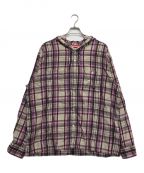 SUPREMEシュプリーム）の古着「Printed Hooded Flannel Shirt」｜パープル