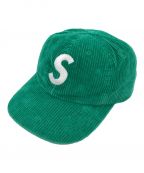 SUPREMEシュプリーム）の古着「コーデュロイSロゴキャップ」｜グリーン