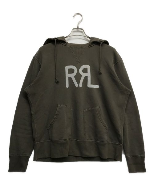 RRL（ダブルアールエル）RRL (ダブルアールエル) LOGO KNIT HOODIE グレー サイズ:Lの古着・服飾アイテム