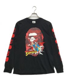 A BATHING APE×DC（アベイシングエイプ×ディーシー）の古着「SUPERMAN LONG SLEEVE TEE」｜ブラック