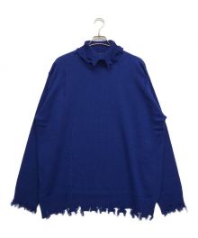 s'yte（サイト）の古着「7G BULKY WOOL DAMAGE TURTLE PULLOVER」｜ブルー