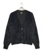 stussyステューシー）の古着「SHAGGY CARDIGAN」｜ブラック