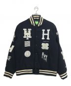 HUFハフ）の古着「20 Year Classic H Varsity JKT」｜ネイビー