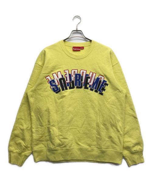 SUPREME（シュプリーム）Supreme (シュプリーム) スタッククルーネック スウェット イエロー サイズ:Lの古着・服飾アイテム