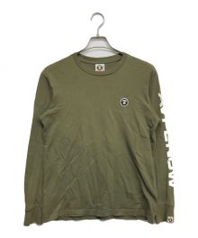 A BATHING APE（アベイシングエイプ）の古着「長袖カットソー」｜グリーン