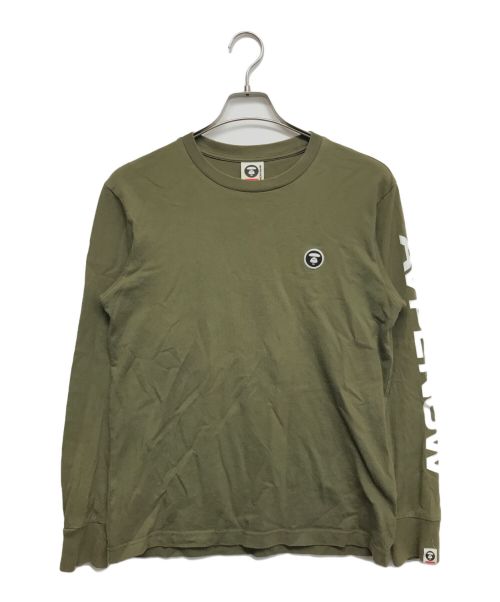 A BATHING APE（アベイシングエイプ）A BATHING APE (アベイシングエイプ) 長袖カットソー グリーン サイズ:Sの古着・服飾アイテム