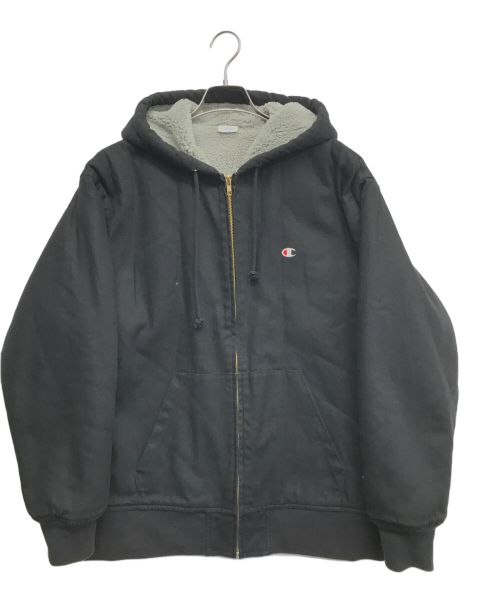 Champion（チャンピオン）Champion (チャンピオン) 裏フリースフーデッドジップジャケット ブラック サイズ:Lの古着・服飾アイテム