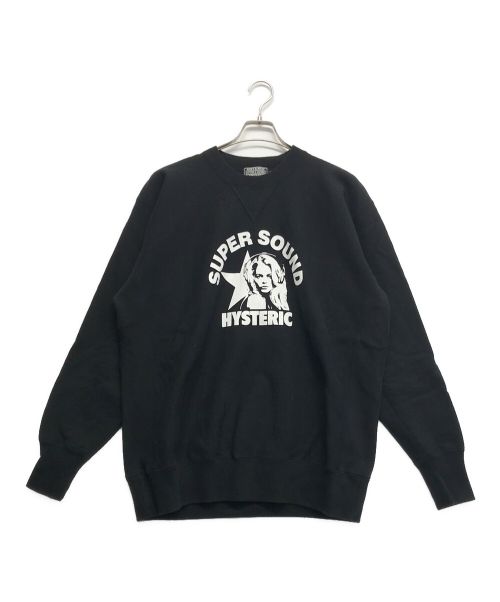 Hysteric Glamour（ヒステリックグラマー）Hysteric Glamour (ヒステリックグラマー) SUPER SOUND ヘビーウエイトスウェット ブラック サイズ:XLの古着・服飾アイテム