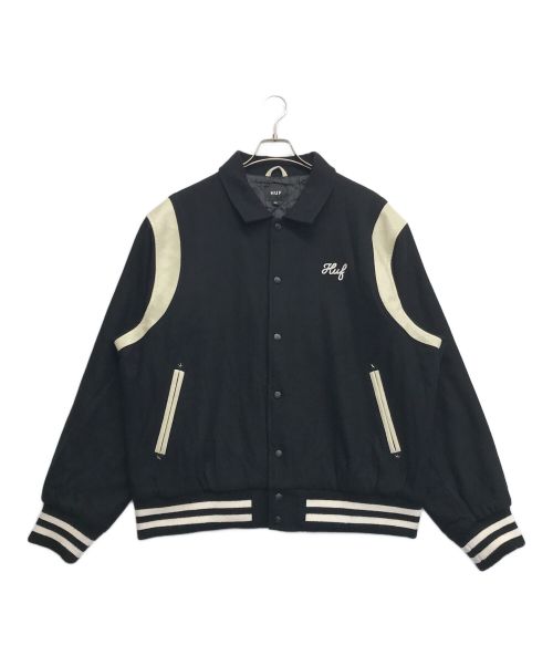 HUF（ハフ）HUF (ハフ) SONG VARSITY JACKET ブラック サイズ:Lの古着・服飾アイテム