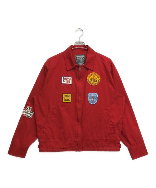 Hysteric Glamour（ヒステリックグラマー）Hysteric Glamour (ヒステリックグラマー) PATCH CUSTOM ブルゾン レッド サイズ:XLの古着・服飾アイテム