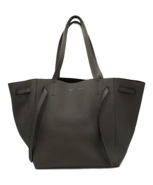 CELINE（セリーヌ）CELINE (セリーヌ) レザーカバファントム トートバッグ グレージュの古着・服飾アイテム