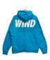 WIND AND SEA (ウィンド アンド シー) ロゴプリント フーディー ブルー サイズ:XL：6000円