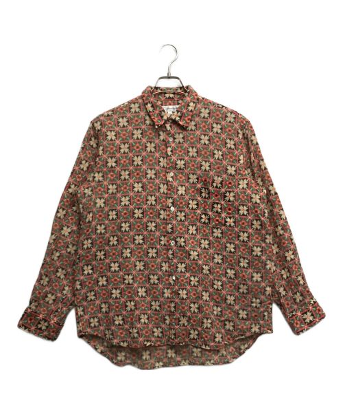 COMME des GARCONS SHIRT（コムデギャルソンシャツ）COMME des GARCONS SHIRT (コムデギャルソンシャツ) 総柄ウールシャツ レッド サイズ:Sの古着・服飾アイテム