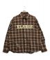 X-LARGE（エクストララージ）の古着「PATCHED FLANNEL SHIRT」｜ブラウン