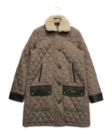 Barbour（バブアー）の古着「キルティングチェックコート」｜ブラウン