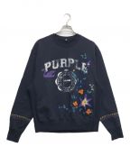 KHOKIコッキ）の古着「Cross-stitch sweat shirt」｜ネイビー