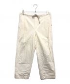 FRANK LEDERフランクリーダー）の古着「VINTAGE BEDSHEET DRAW STRING TROUSERS」｜ホワイト